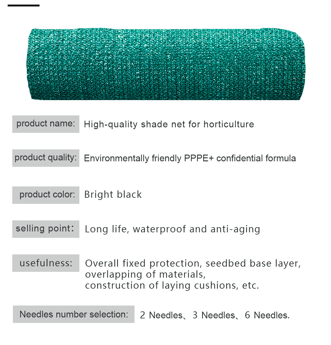 Thailand Shade Net Screen Grey 45g Agriculture Shade Cloth from China