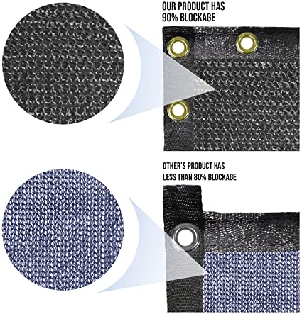 Black Fence Privacy Screen Windscreen UV Blockage Shade Screen Cover Fence Net