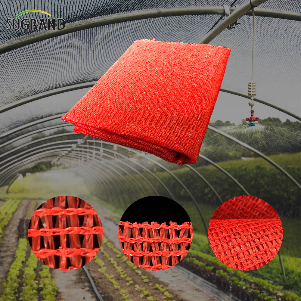 135GSM New HDPE Tape Red And White Shade Net Supplier