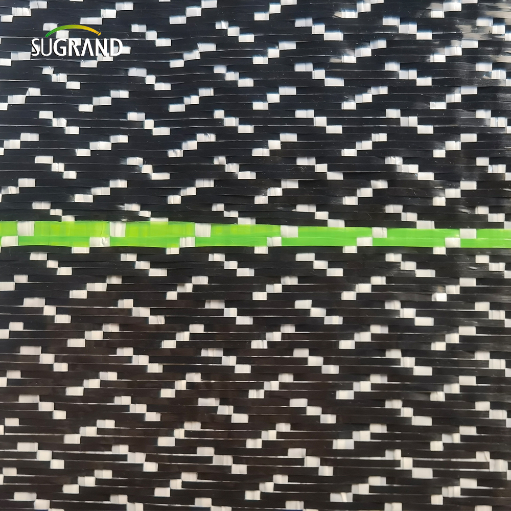 PP+UV 100g,130g 1M/1.8M/5.2M*100M Black White Ground Cover Supplier